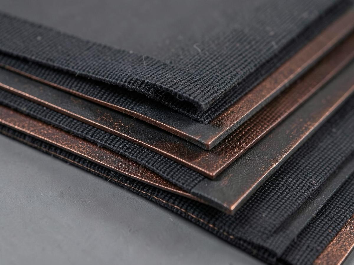 Layered coated and laminated technical fabric samples